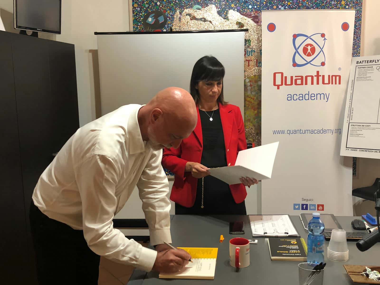 Lucia, Alberto e Luca — i tre fondatori di Quantum Academy